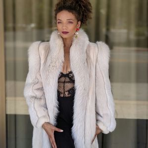 Sold! White Mink Fur Stroller Coat Size M❣️Fine Fur SOLD!